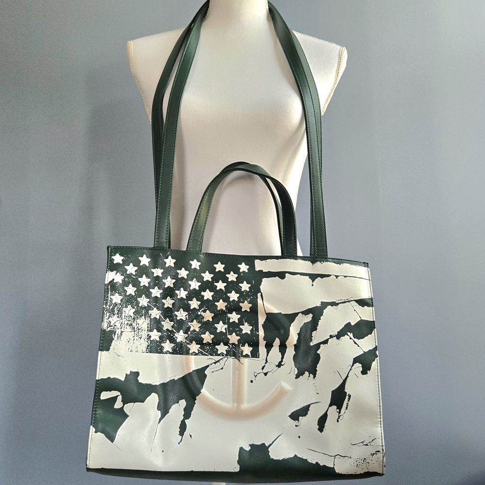Telfar Flag Bag Medium Shopper Dark Olive Green